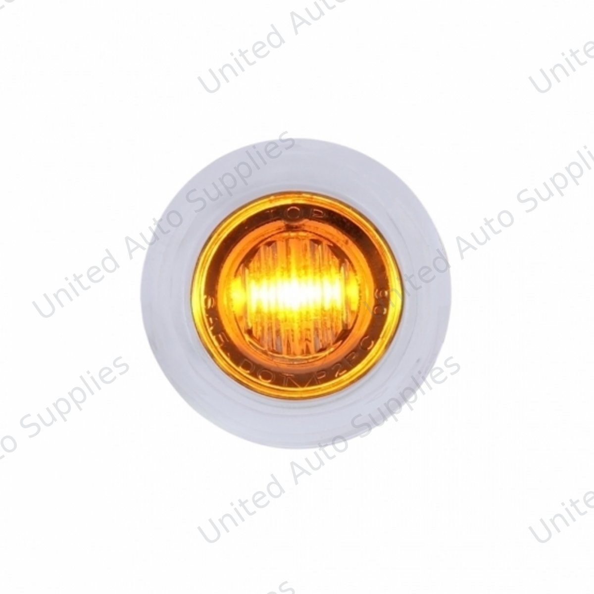 3 LED Dual Function 3/4" Mini Light With Bezel (Clearance/Marker) - Amber LED/Clear Lens