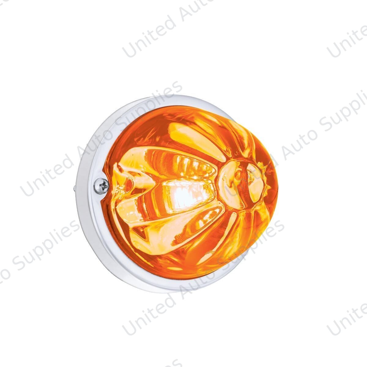 Glass Watermelon Light Kit With LED Light-Amber LED/Clear Lens