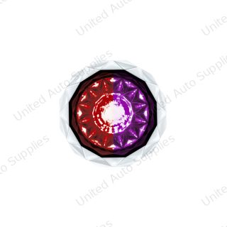 Double Fury 4 LED Dual Function 1-1/8" Crystal Watermelon Light-Red & Purple LED