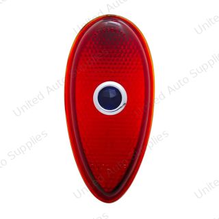 Glass Tail Light Lens With Blue Dot For 1938-39 Ford Passenger Car