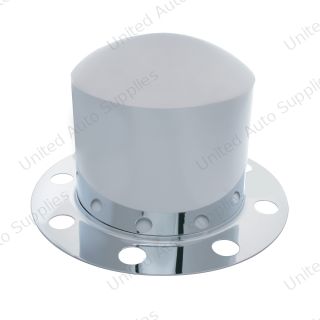 Chrome Dome Rear Axle Cover 2PC Kit For 33mm Nut Cover - Steel/Aluminum Wheel (8 Hole)