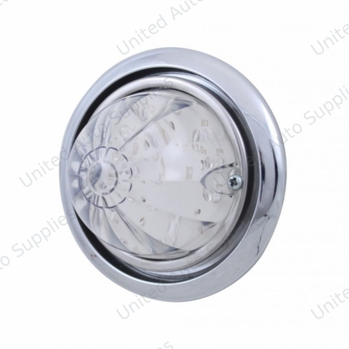 Front Bumper Light With 17 Amber LED Dual Function Watermelon Light For Freightliner Columbia - Clear Lens