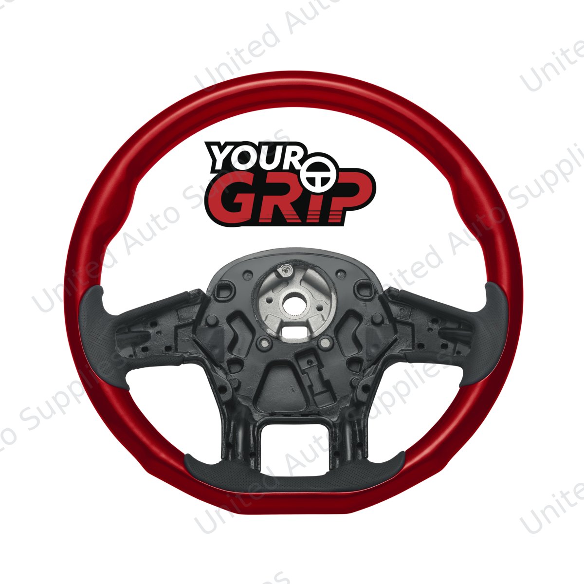 18" YourGrip Wood Candy Color Steering Wheel For 2012-2021 PB 579 & 2013-2021 KW T680-Candy Red