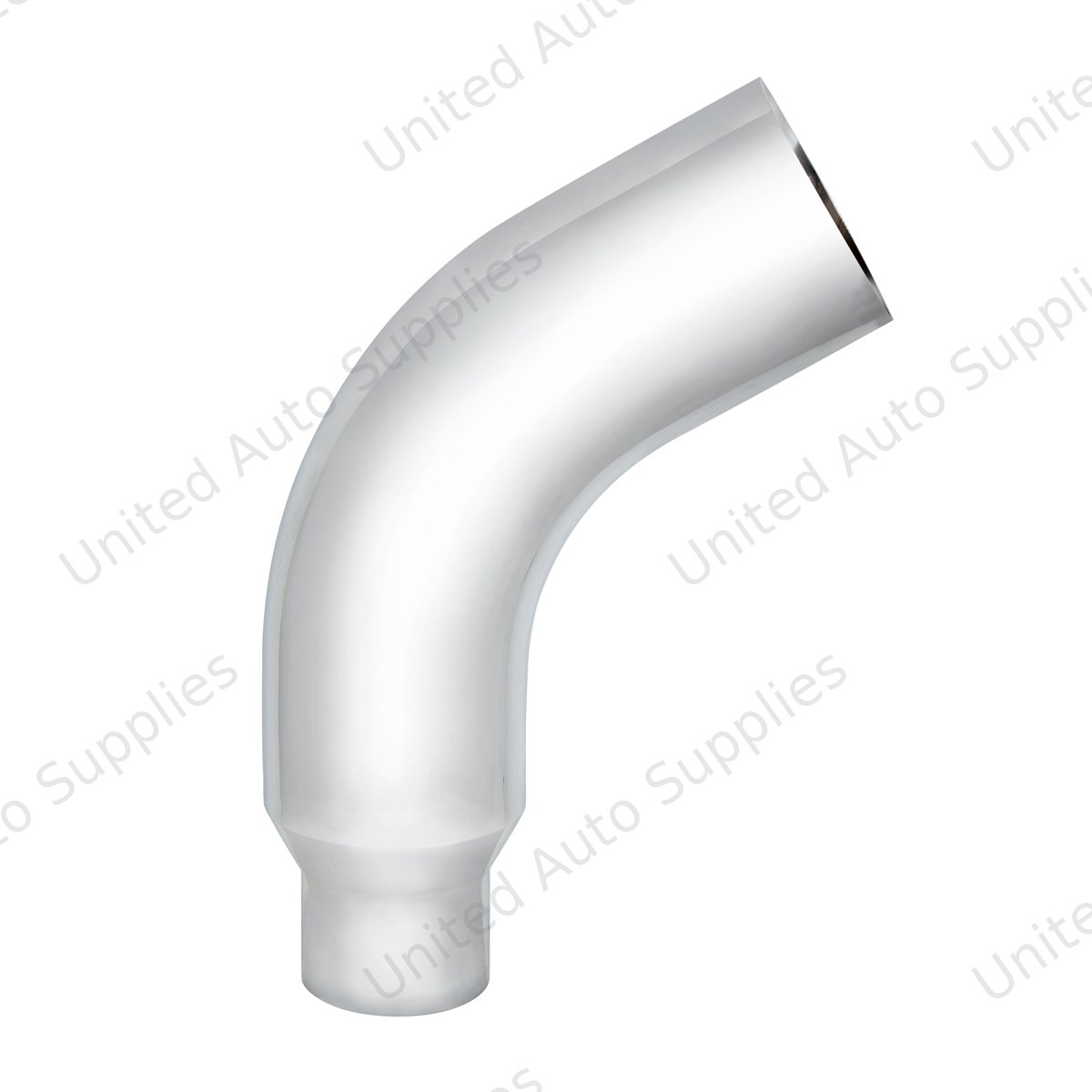 Chrome 58 Degree Angled Exhaust Elbow For Peterbilt 379 - 7" OD To 5" OD