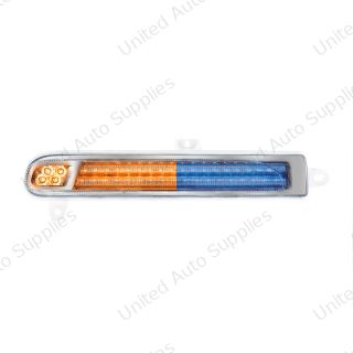 Double Fury 78 LED Turn Signal Light For 2008-2024 Peterbilt 389-Amber & Blue,Driver
