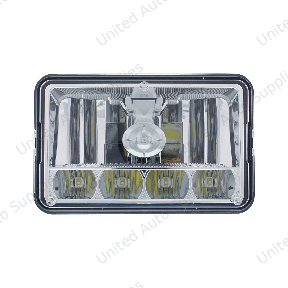 ULTRALIT - 5 LED 4" X 6" Crystal Headlight - High & Low Beam