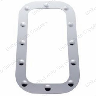 Kenworth Stainless Dimpled Vent Door Trim (Card of 2)