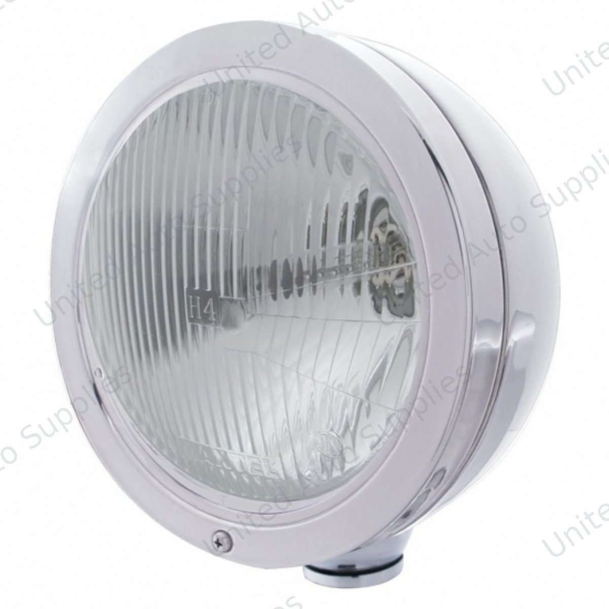 Stainless Steel "Bullet" Classic Headlight H4 Bulb