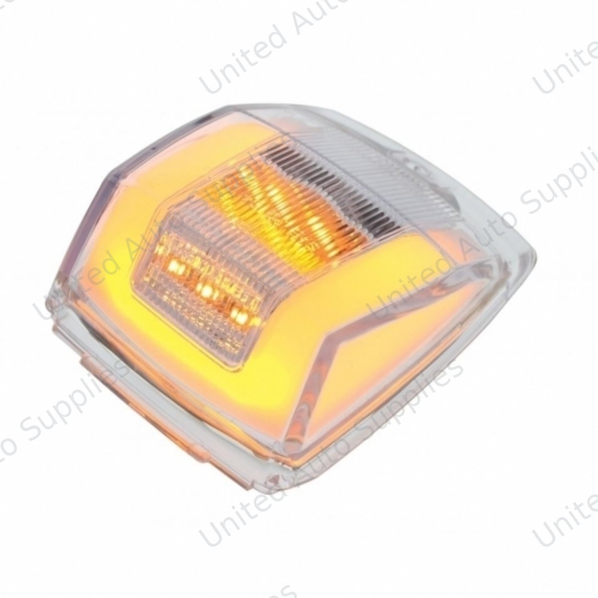 GloLight 24 LED Square Cab Light - Amber LED/Clear Lens