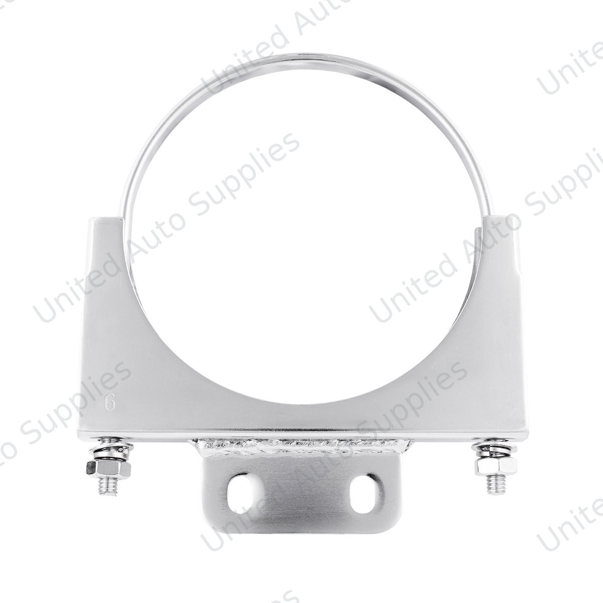 6" Chrome Cab Exhaust Clamp For Peterbilt