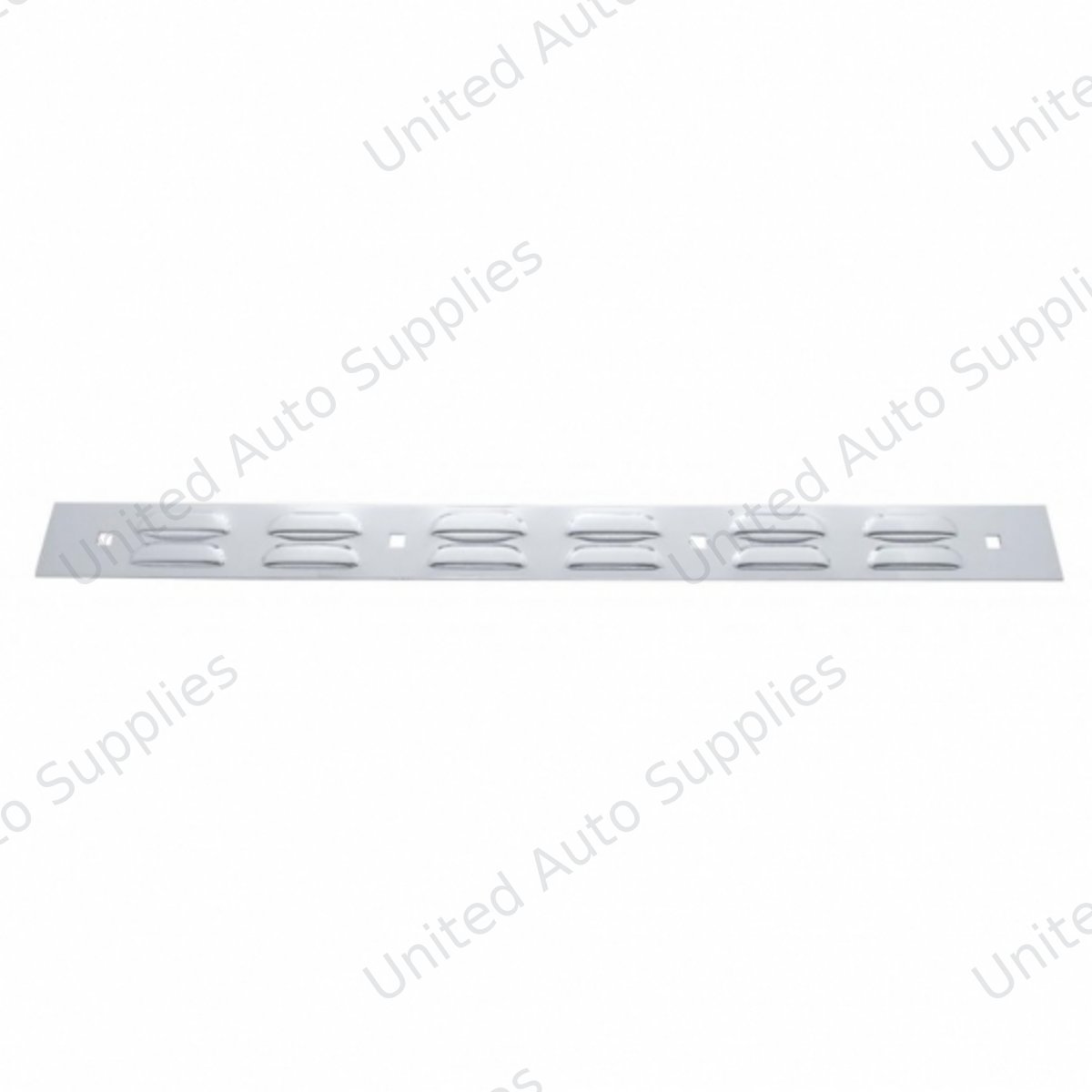 2" X 24" Chrome Louvered Top Mud Flap Plate - Bolt Thru