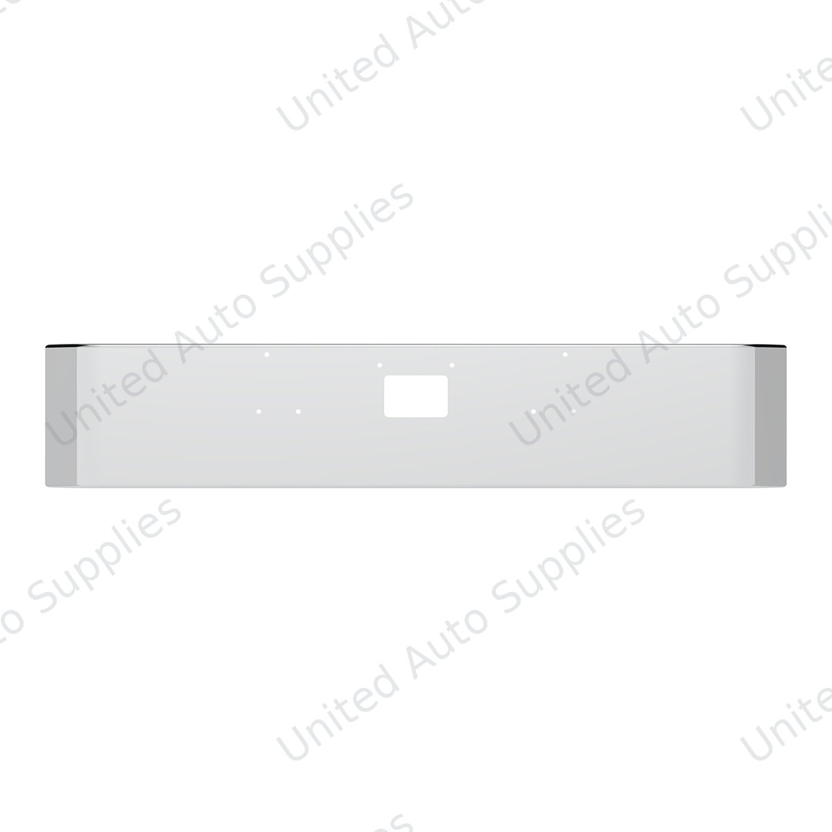 SS Clad Aluminum Bumper For 1987-2007 Peterbilt 379 - Curved Ends