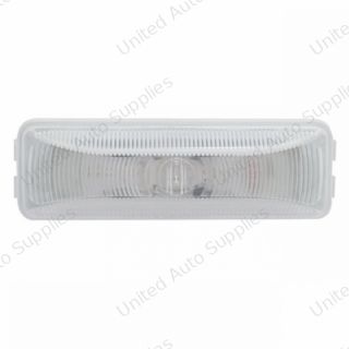 Single LED Rectangular Light (Clearance/Marker) - Amber LED/Clear Lens (Bulk)