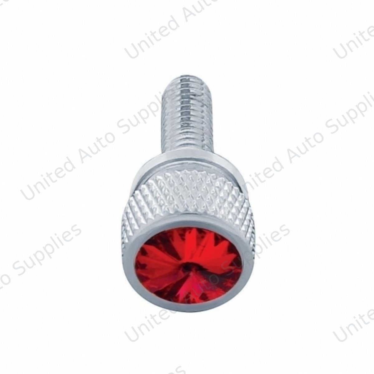 3/4" Short M6-1.0 Dash Screw For Kenworth - Red Crystal (12-Pack)