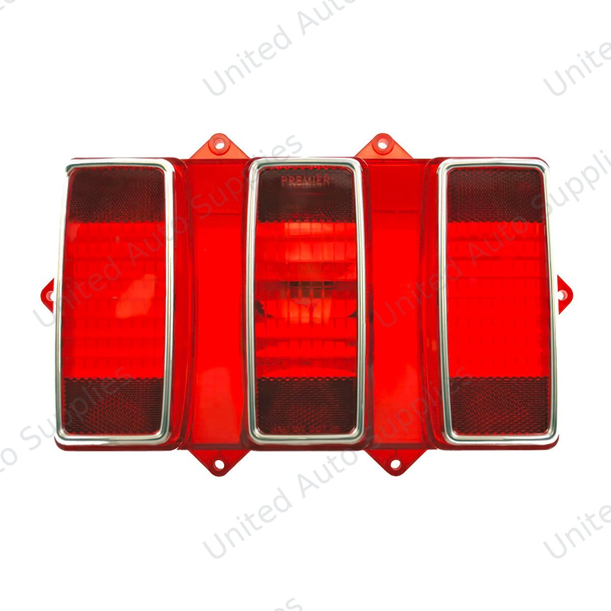 Tail Light Lens With Stainless Steel Trim For 1969 Ford Mustang