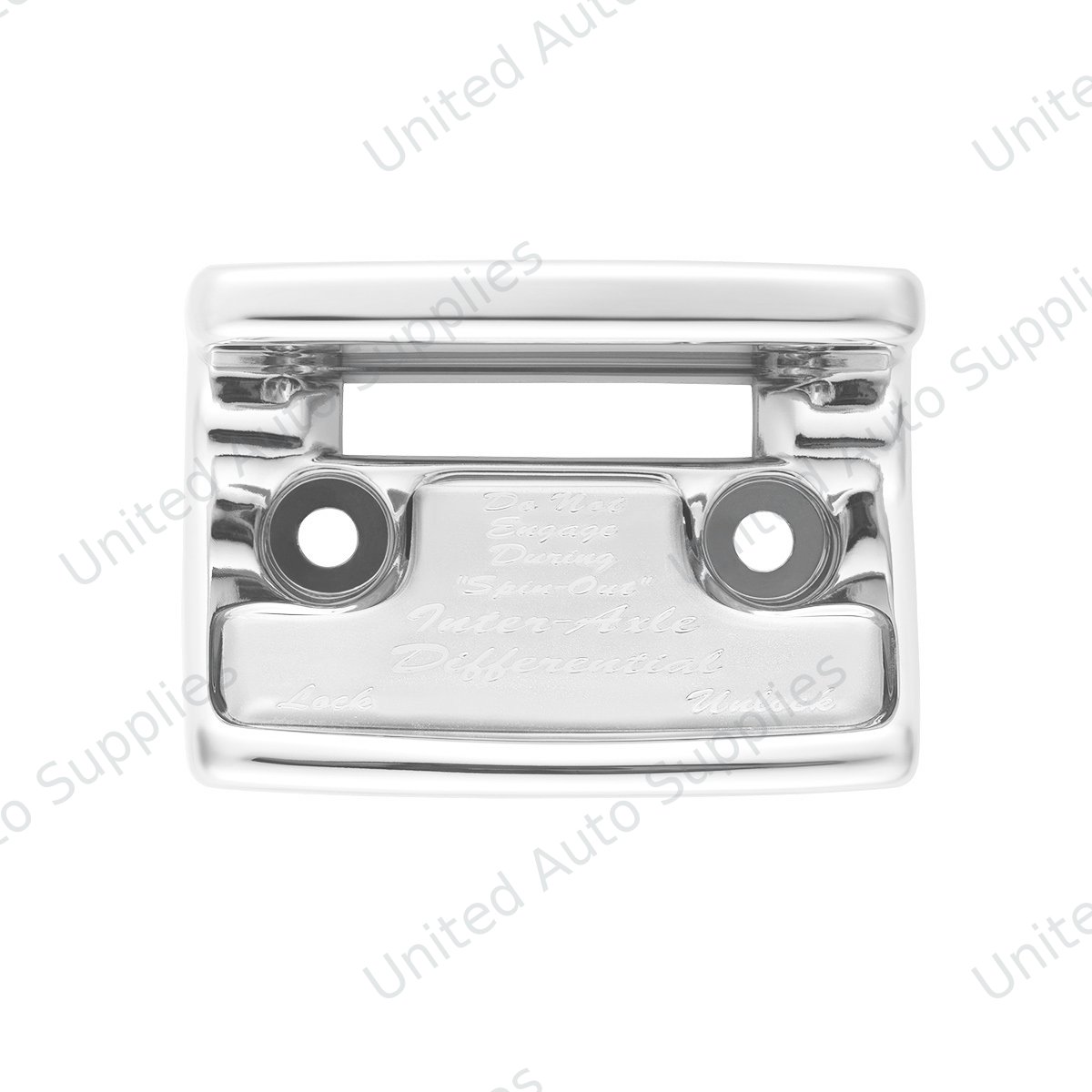 Chrome Plastic Axle/Differential Switch Guard With Glossy Sticker For 1990-2010 Freightliner Classic-Silver