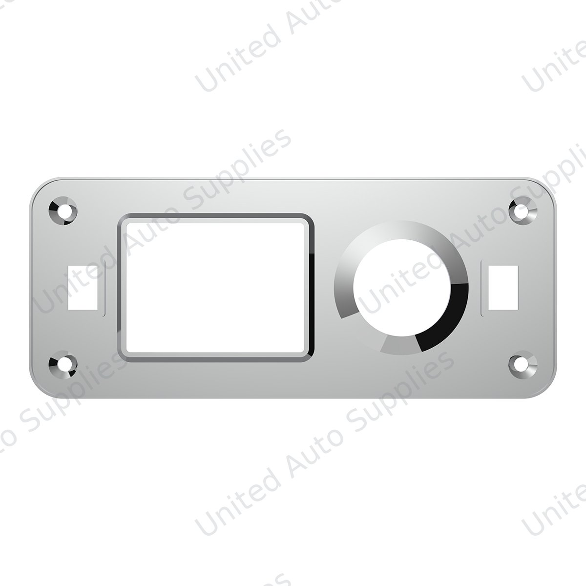 Chrome Plastic Dome Light Cover With Swivel Light Hole For Peterbilt 386 (2006-2010) & 387 (1999-2010)