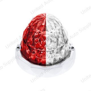 Double Fury 19 LED Dual Function Crystal Watermelon Light With Chrome Bezel-Red & White LED/Clear Lens