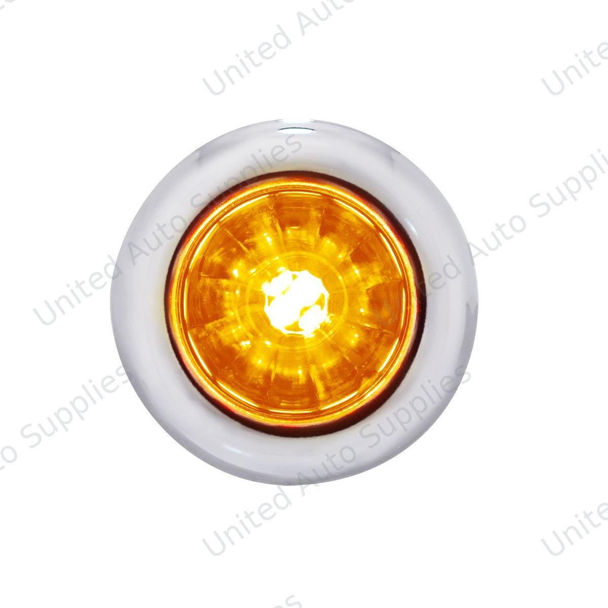 4 LED Dual Function 3/4" Mini Watermelon Light (Clearance/Marker) - Amber LED/Amber Lens