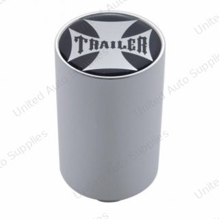 "Trailer" 3" Air Valve Knob - Black Maltese Cross Sticker