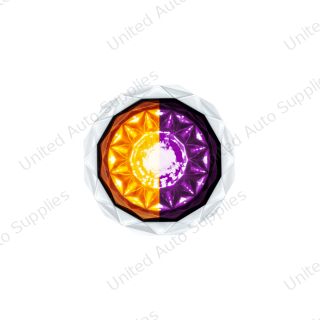 Double Fury 4 LED Dual Function 1-1/8" Crystal Watermelon Light-Amber & Purple LED