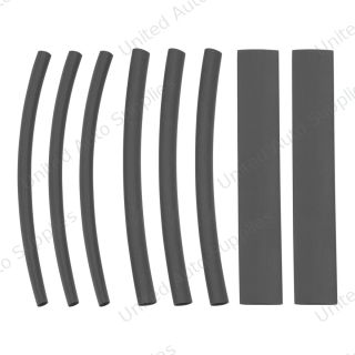Assorted 3/16",1/4",3/8" Black Heat Shrink Tubing, 4" Long (8-Pack)