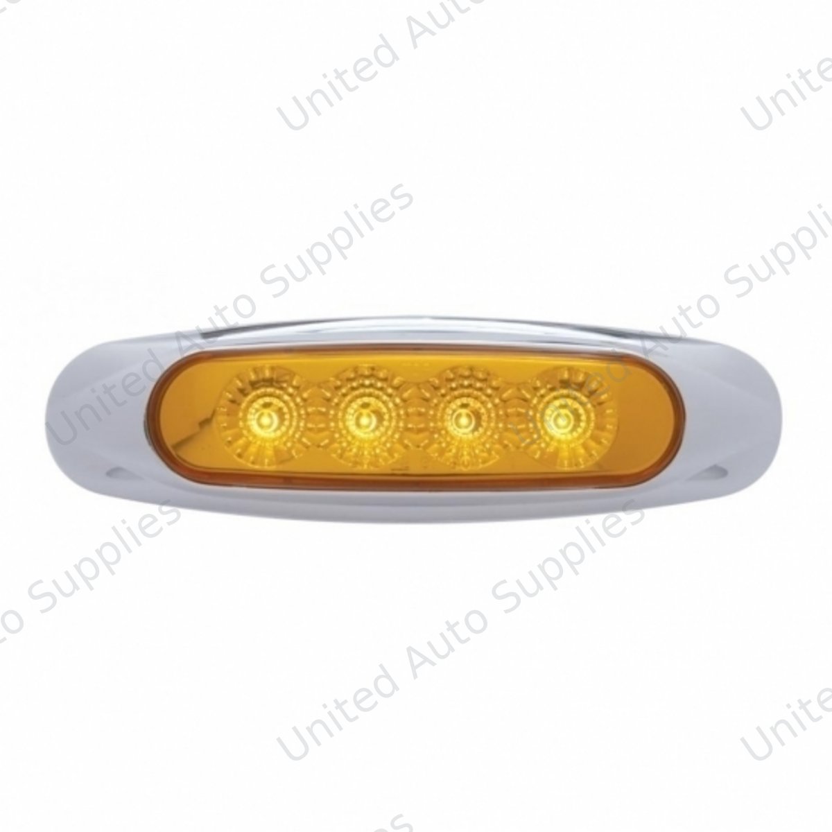 4 LED Reflector Light (Clearance/Marker) - Amber LED/Amber Lens (Bulk)