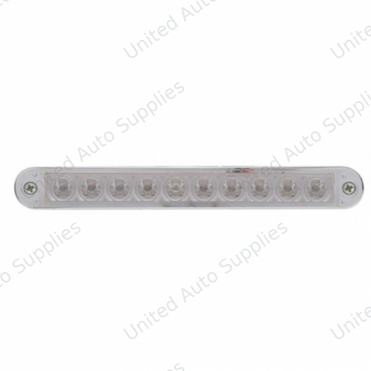 10 LED 6-1/2" Turn Signal Light Bar With Bezel - Amber LED/Clear Lens
