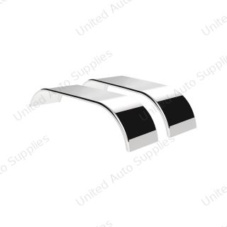 120" 430 Stainless Steel (16ga) Roll Formed Edge Smooth Full Fender 54" Spread - SS Series (Pair)