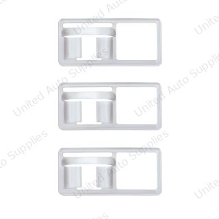 Chrome Toggle Switch Trim For Freightliner - Old Style (Card of 3)