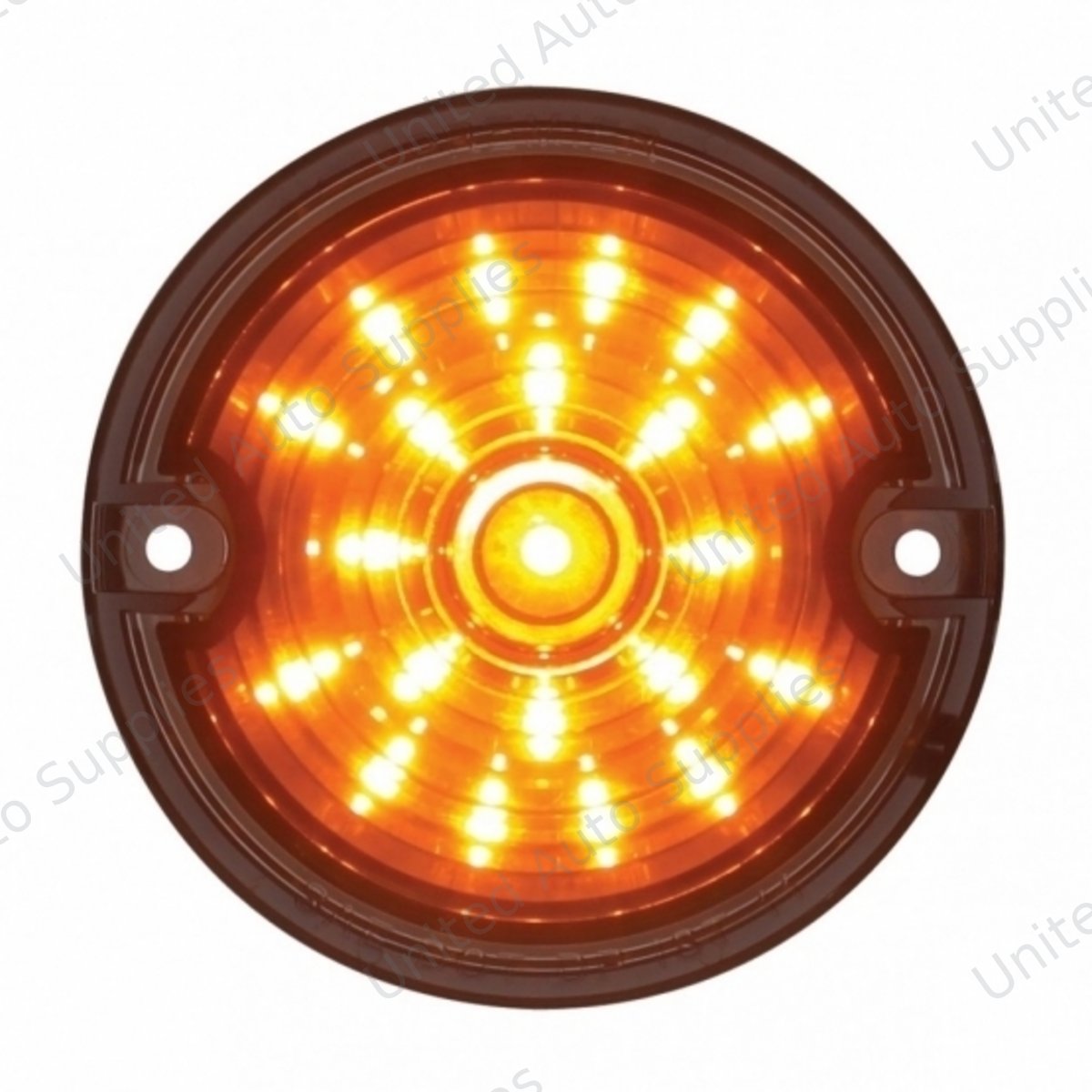 21 LED 3-1/4" Signal Light For Harley Motorcycle With 1156 Plug - Amber LED/Smoke Lens