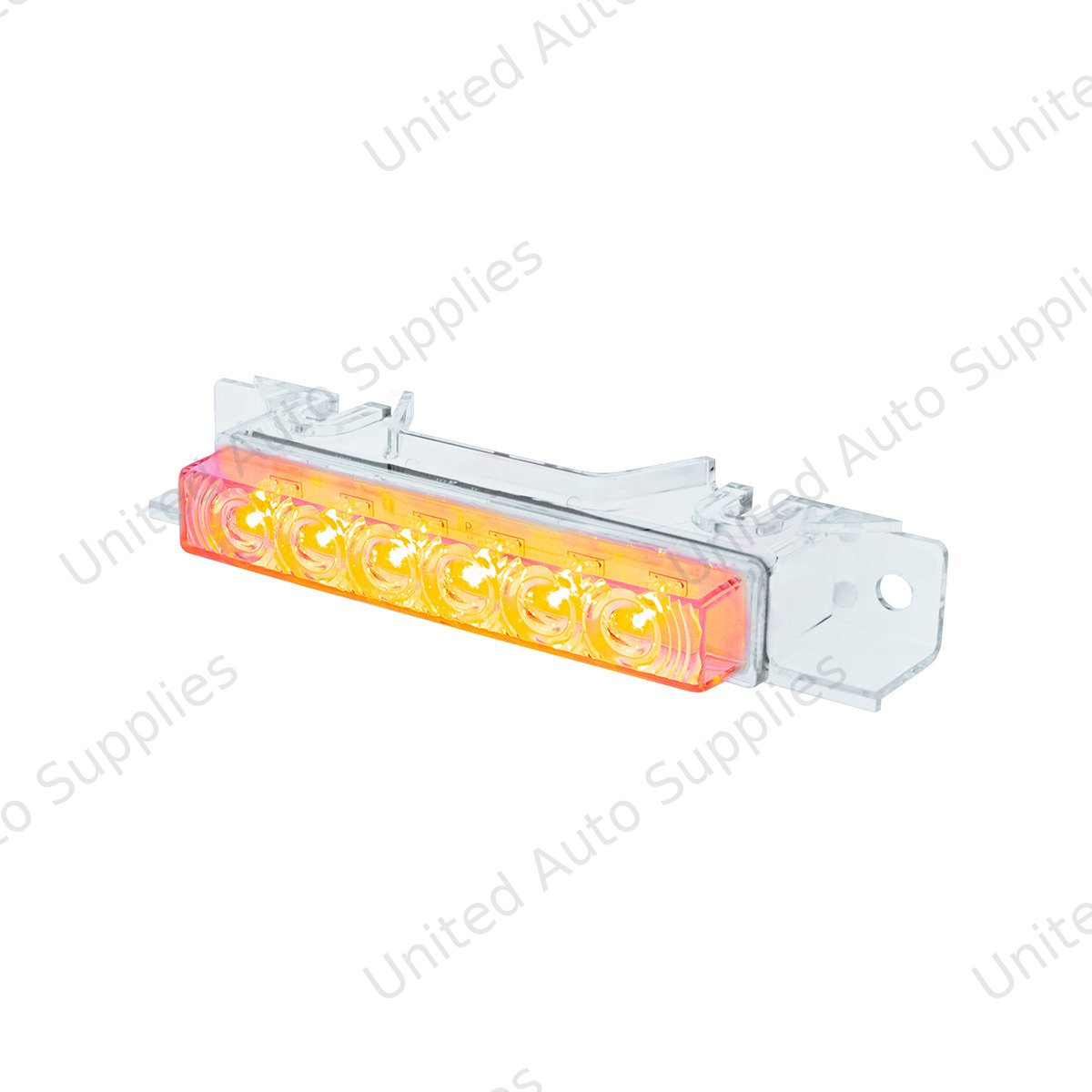 6 LED Competition Series Exterior Visor Light For 1996-2024 Volvo VNL-Amber LED/Clear Lens