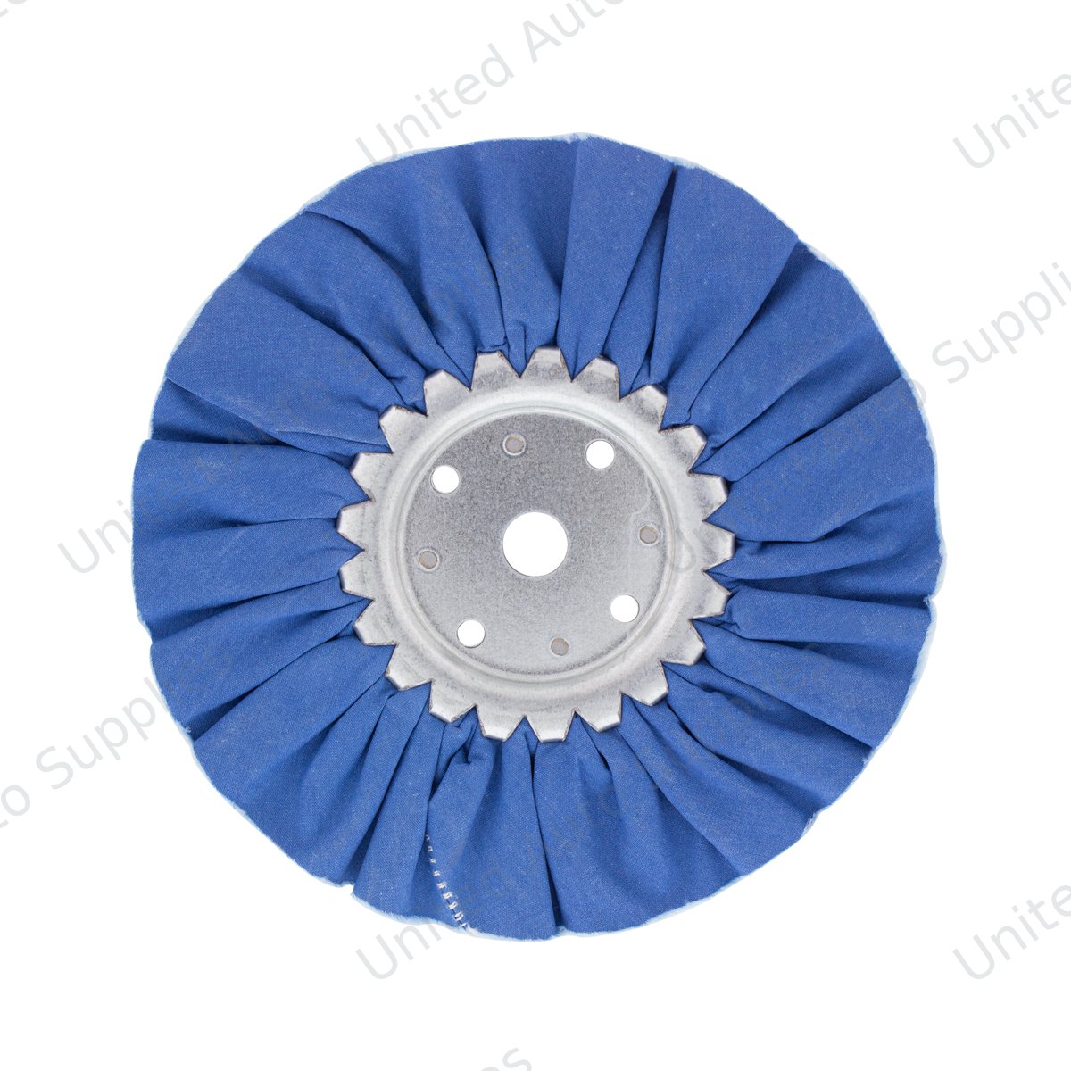 6" Blue Treated Airway Buff - 5/8" & 1/2" Arbor