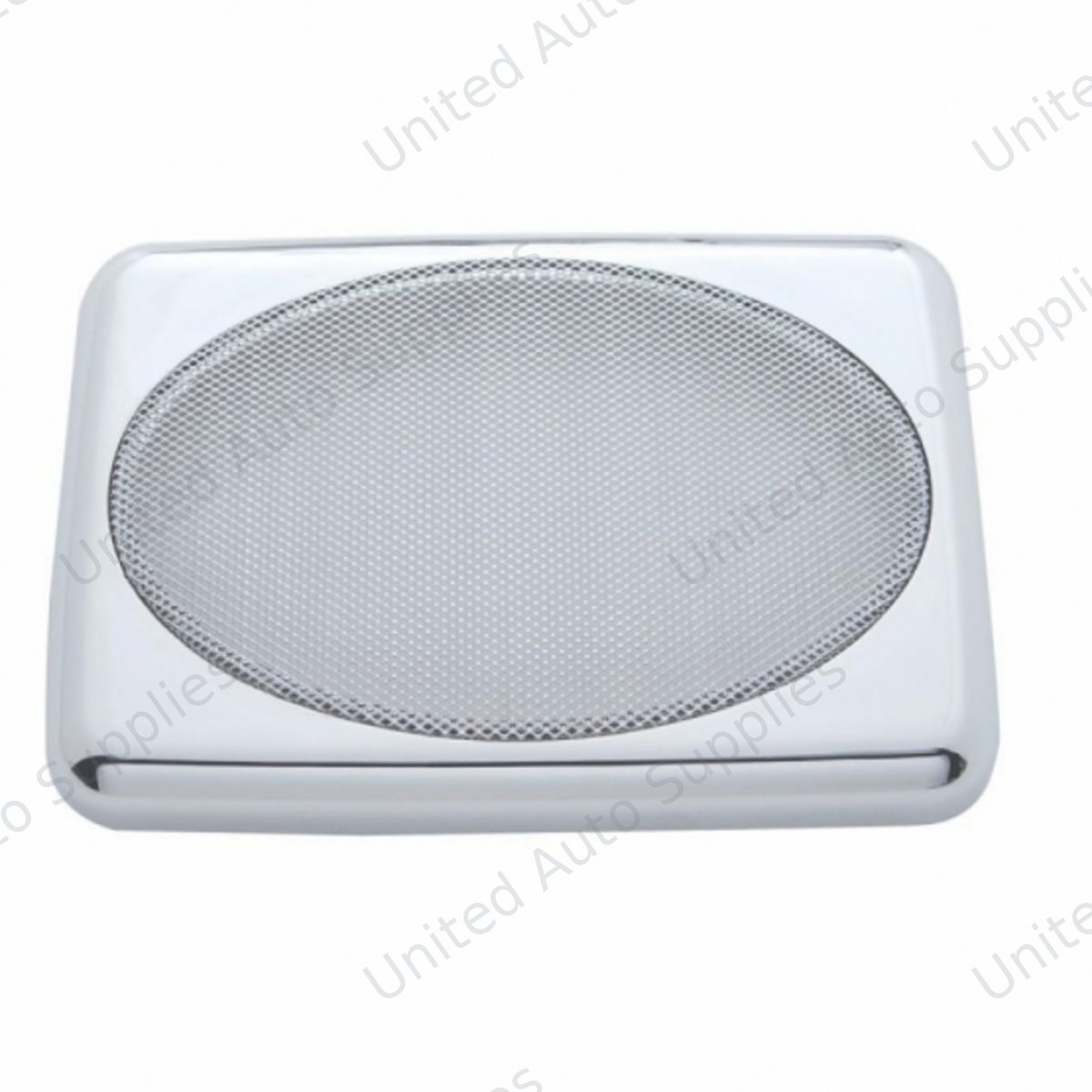 Chrome 7" X 4-7/8" Speaker Cover For Various Peterbilt Models, Snap-On (Card of 2)