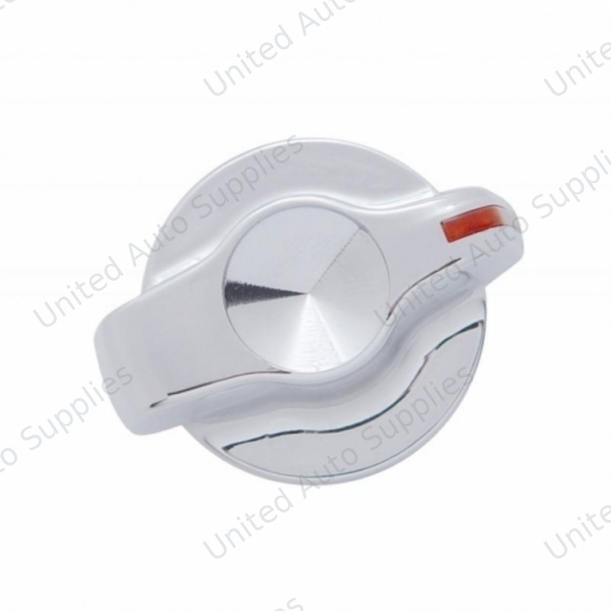 Chrome Plastic A/C Control Knob with Crystal- Indented