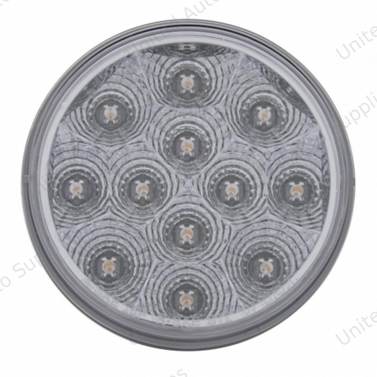 12 LED 4" Reflector Auxiliary/Utility Light - White LED/Clear Lens