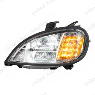 Chrome LED Headlight For 2001-2020 Freightliner Columbia - Driver