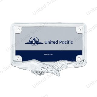 Eagle Motorcycle License Plate Frame - Chrome