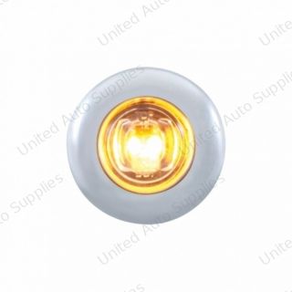 2 LED 3/4" Mini Light With Bezel (Clearance/Marker) - Amber LED/Clear Lens
