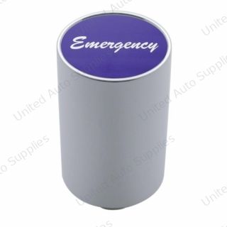 "Emergency" 3" Air Valve Knob - Purple Aluminum Sticker