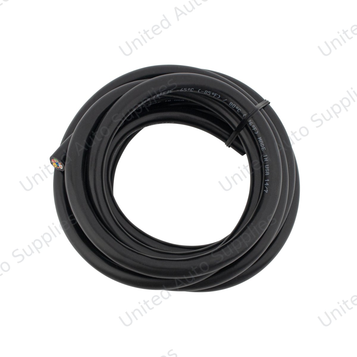 14 Awg 7-Way Black Jacketed Trailer Wire 10 Ft