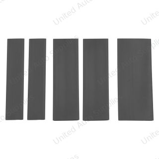 Assorted 1/2",3/4",1" Black Heat Shrink Tubing, 4" Long (5-Pack)