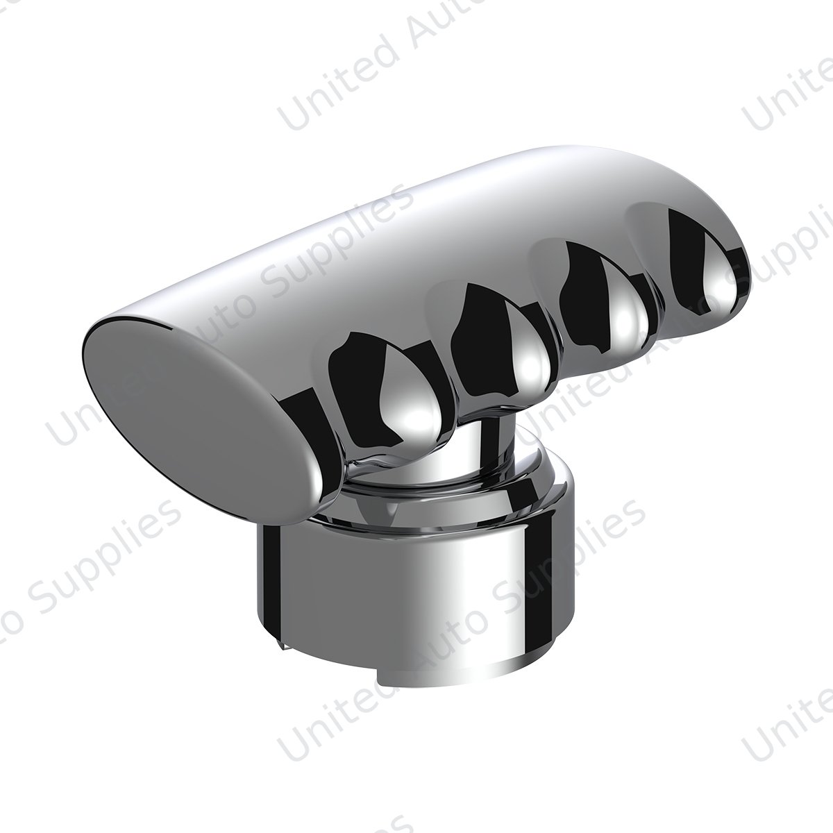 Thread-On T-Shape Gearshift Knob With Chrome 9/10 Speed Adapter - Chrome