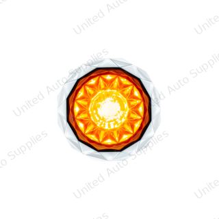 2 LED Dual Function Mini Crystal Watermelon Light (Clearance/Marker)-Amber LED/Amber Lens