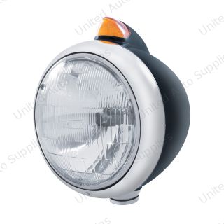 Black Guide 682-C Headlight H6024 & Original Style LED Signal - Amber Lens