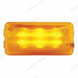 6 LED Rectangular Light (Clearance/Marker) - Amber LED/Amber Lens