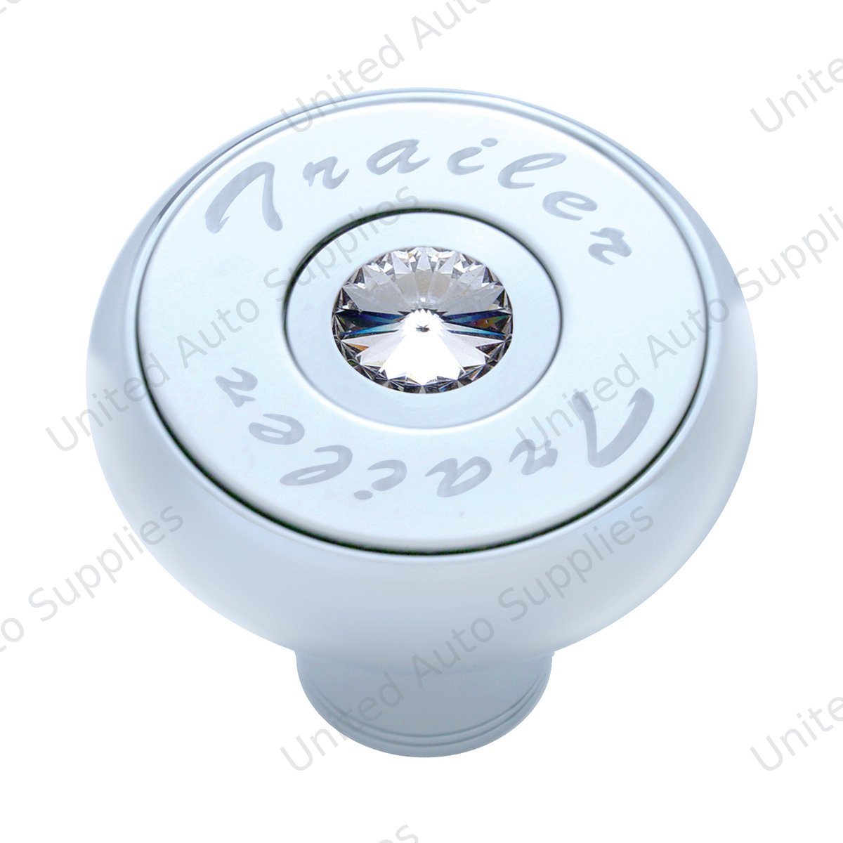"Trailer" Deluxe Air Valve Knob - Clear Crystal