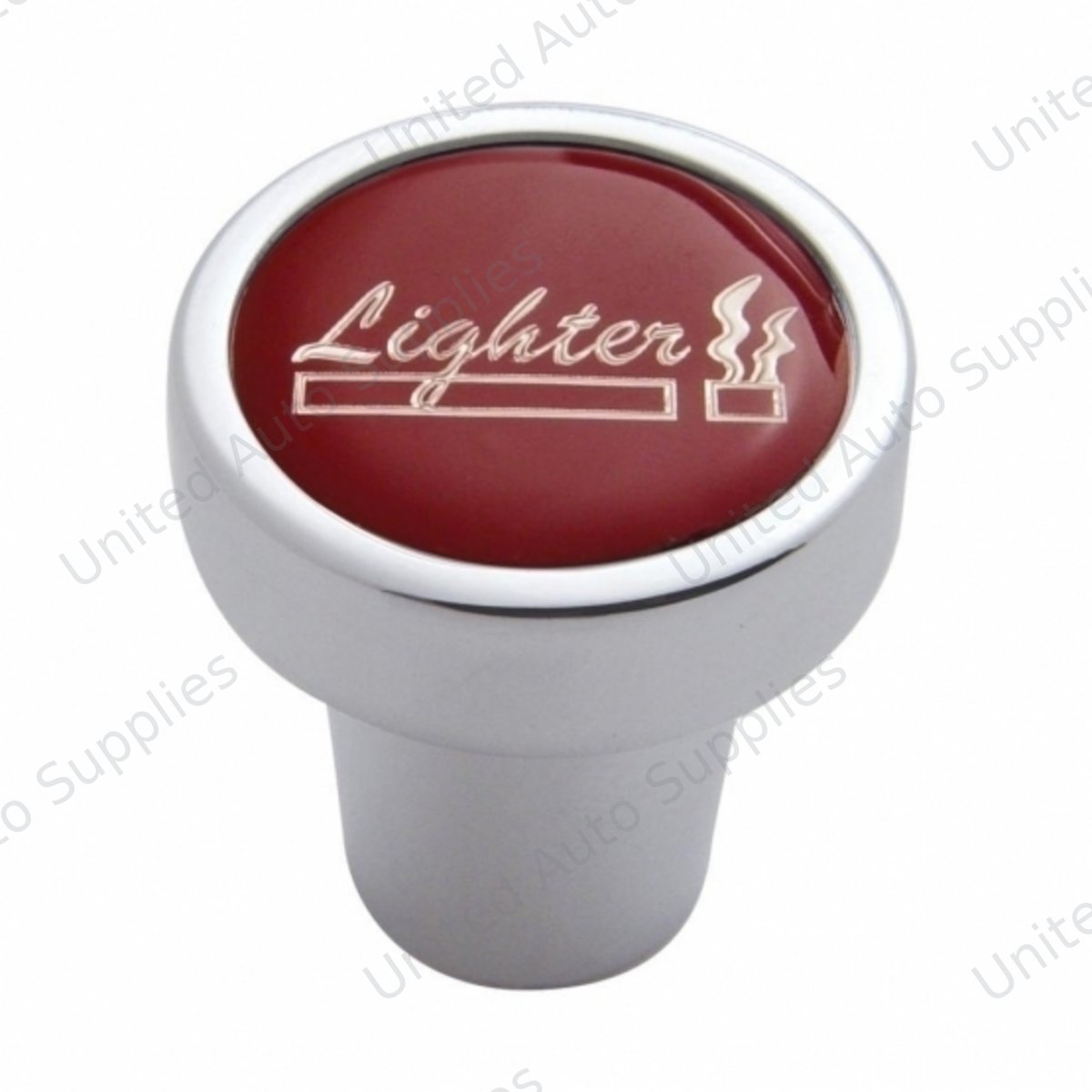 Cigarette Lighter Knob - Red Glossy Sticker