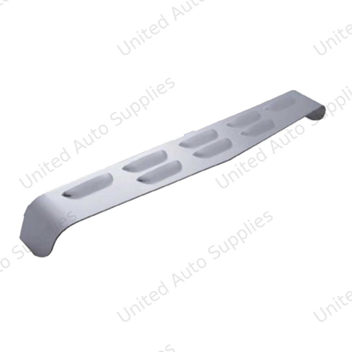 14-3/4" Wide Stainless Steel Visor For Dual 4" X 6" Headlight, Louver Top