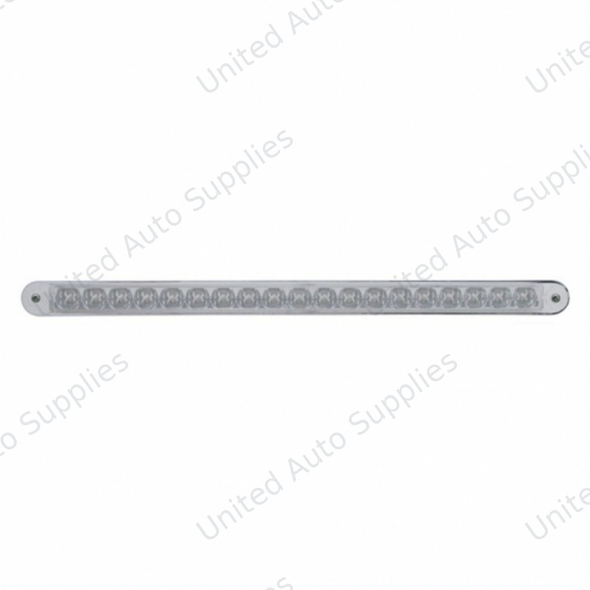 19 LED 12" Reflector Turn Signal Light Bar With Bezel - Amber LED/Clear Lens